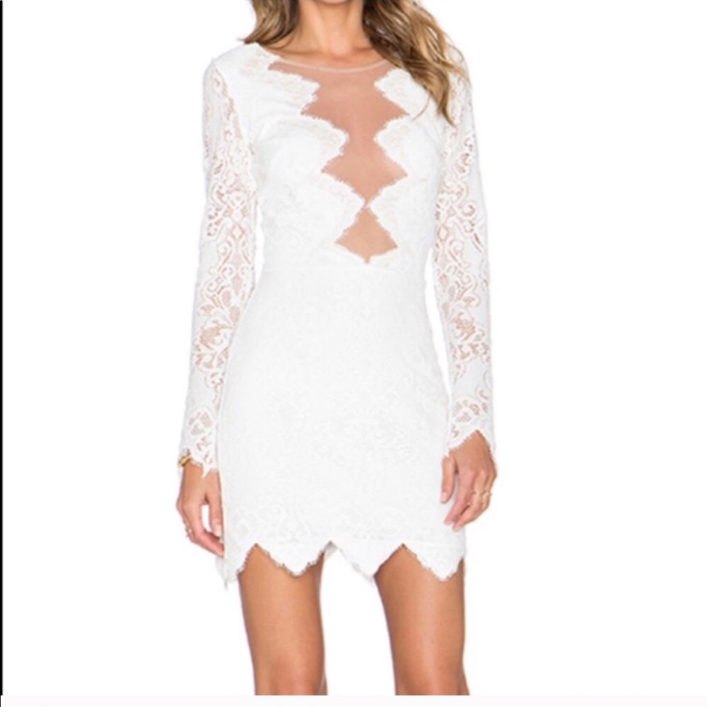 For love & lemons white lace dress Xs